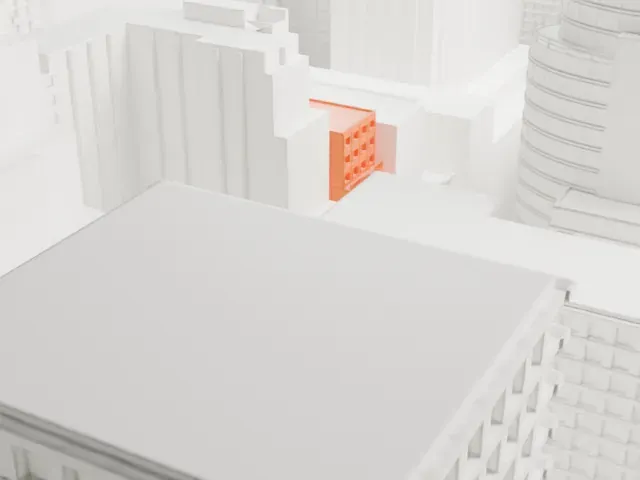 30 West 44th Street model, East view