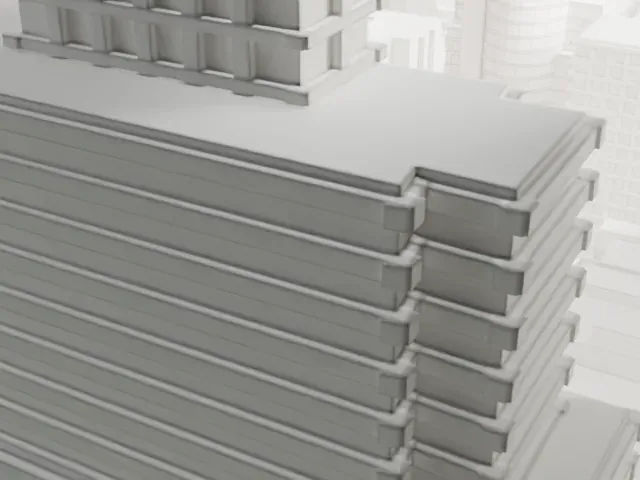 30 West 44th Street model, South view