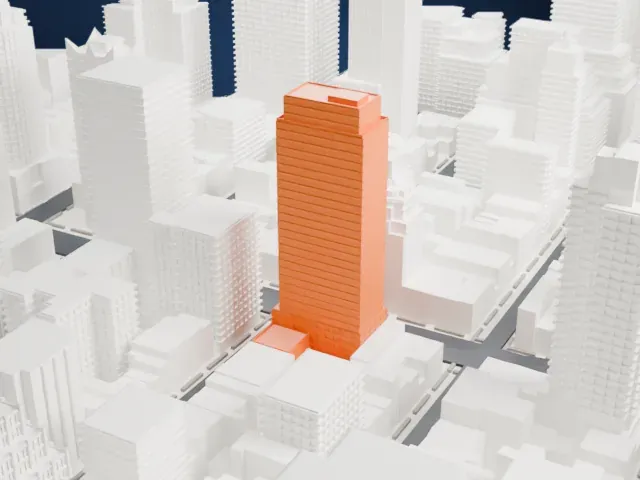 Halcyon (303 East 51st Street) model, East view