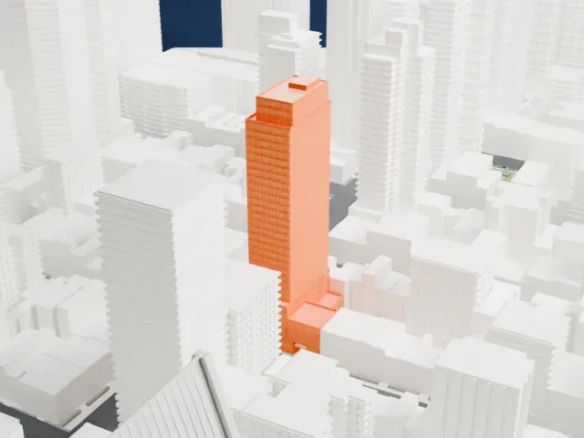Halcyon (303 East 51st Street) model, South view