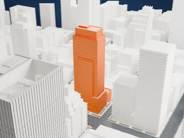 Halcyon (303 East 51st Street) model, West view