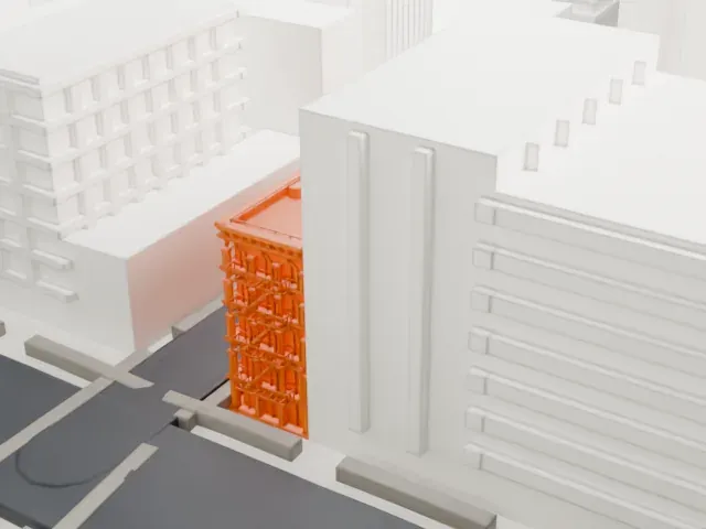 319 Broadway model, East view
