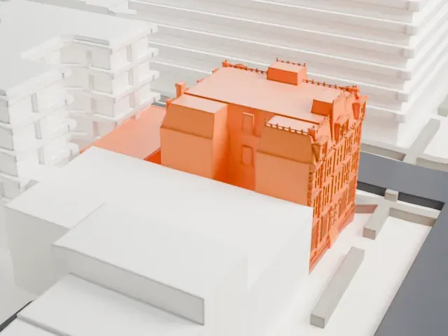 32nd Police Precinct Station model, South view