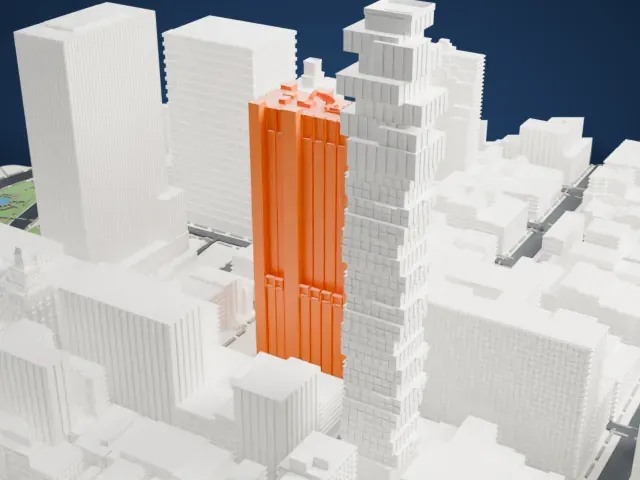 33 Thomas Street model, North view