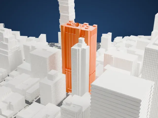 33 Thomas Street model, South view