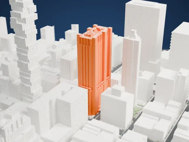 33 Thomas Street model, West view