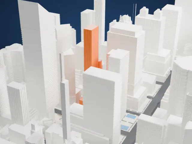 345 Park Avenue model, North view