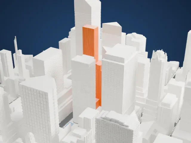 345 Park Avenue model, West view