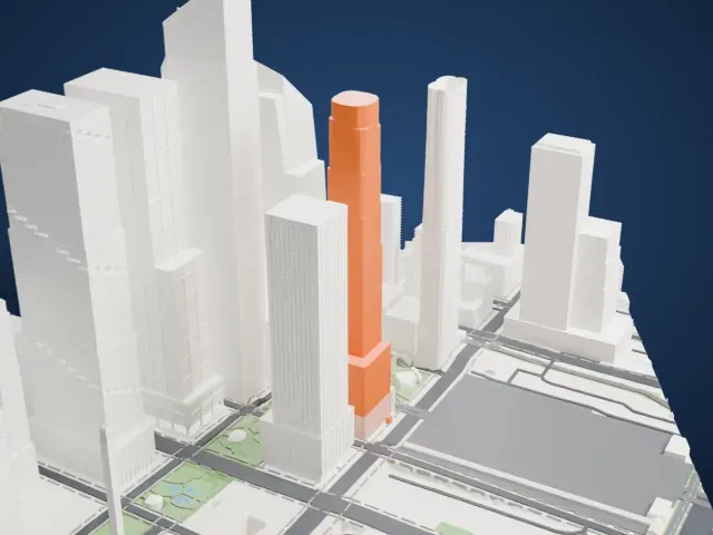 35 Hudson Yards model, North view