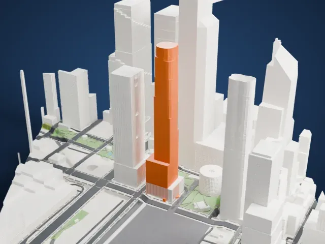 35 Hudson Yards model, West view