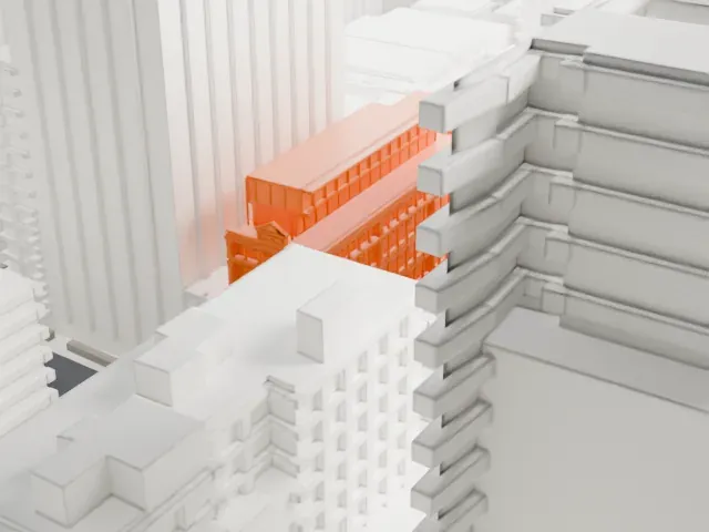 361 Broadway model, East view