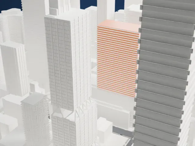 399 Park Avenue model, North view