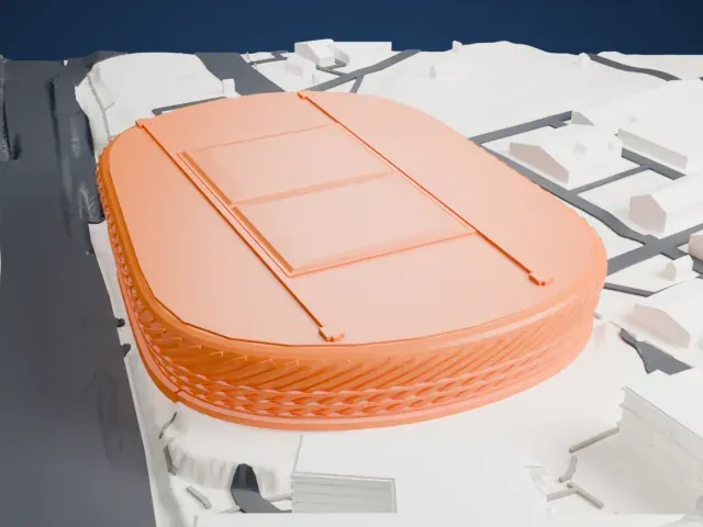 3Arena (Stockholm) model, North view