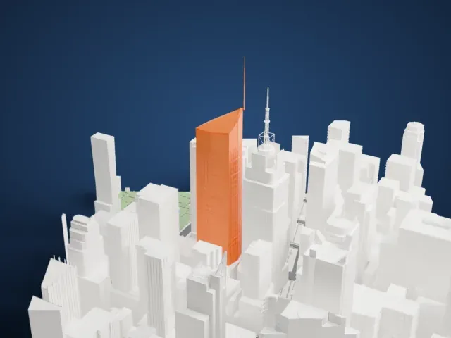 4 Times Square model, North view