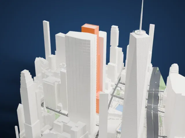 4 World Trade Center model, North view