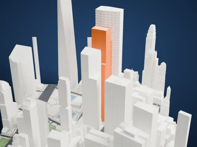 4 World Trade Center model, South view