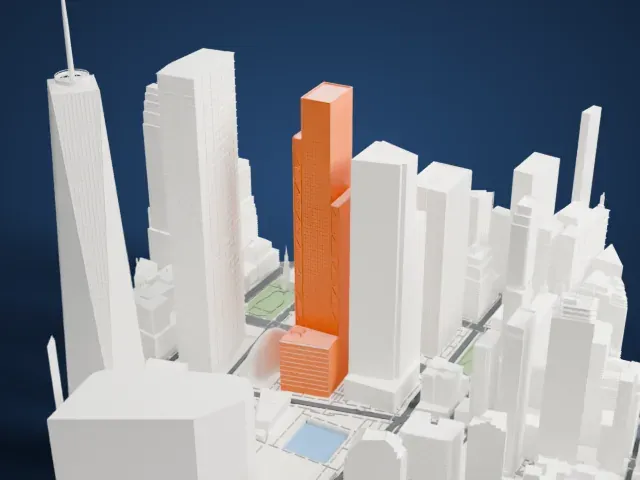 4 World Trade Center model, West view