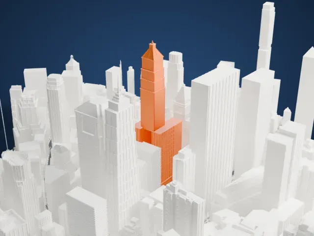 40 Wall Street model, East view