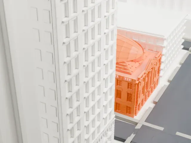 44 Union Square model, North view