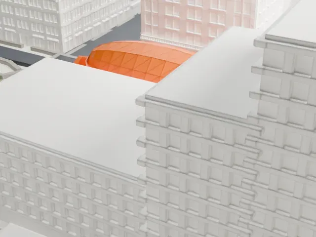 44 Union Square model, South view
