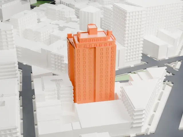 45 Christopher Street model, North view