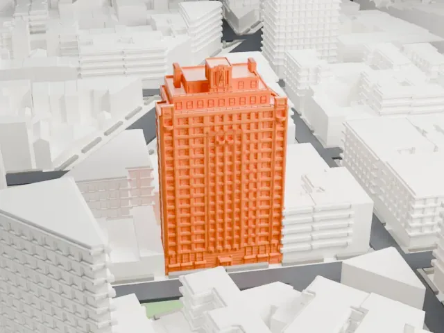 45 Christopher Street model, South view
