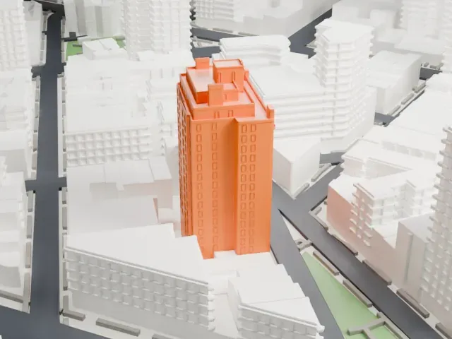45 Christopher Street model, West view