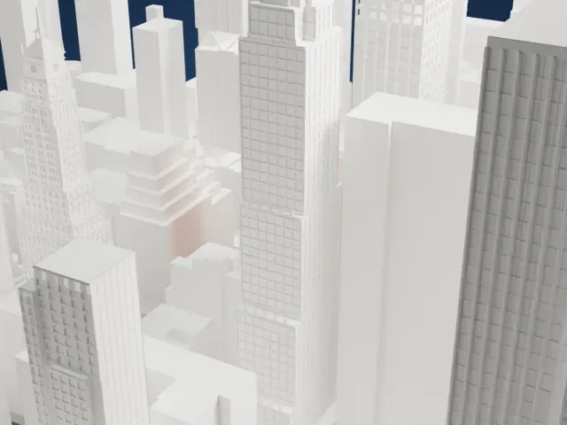 450 Park Avenue model, North view
