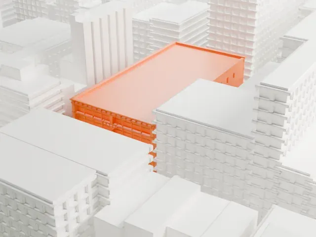 462 Broadway model, East view