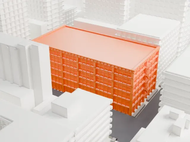 462 Broadway model, South view