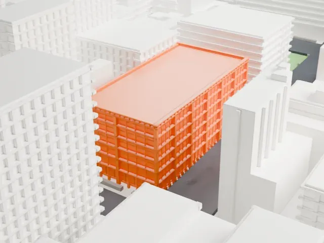 462 Broadway model, West view