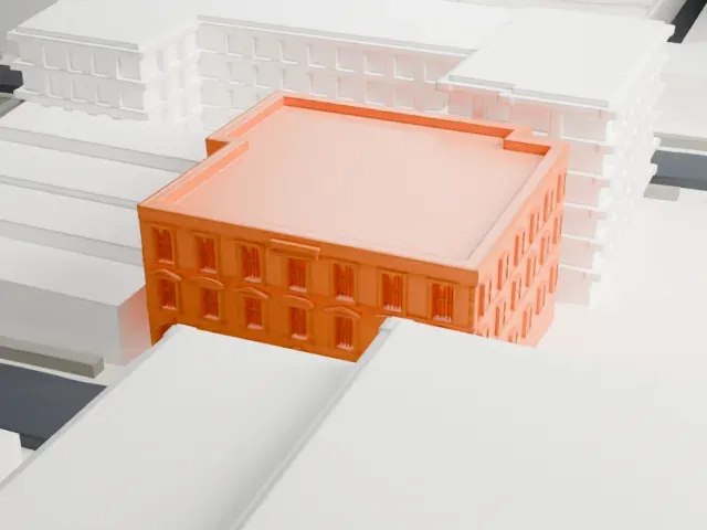 48th Police Precinct Station model, East view