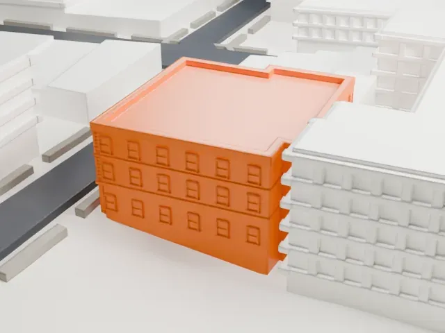 48th Police Precinct Station model, North view