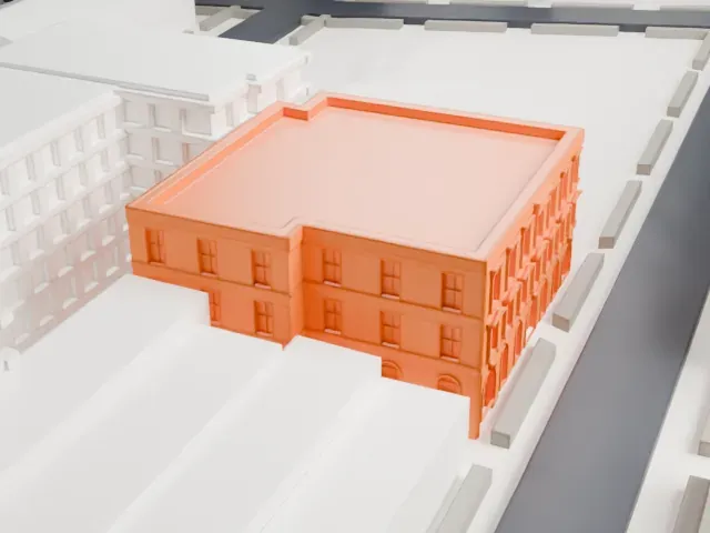 48th Police Precinct Station model, South view