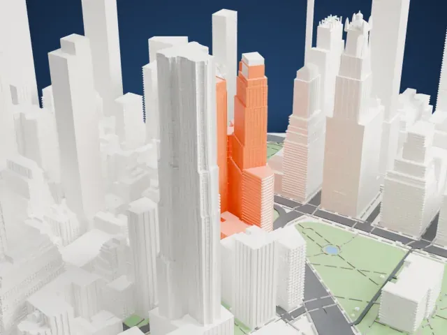5 Beekman Street model, East view