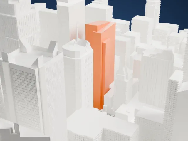 5 Times Square model, North view