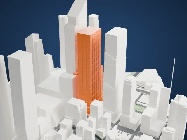 50 Hudson Yards model, East view
