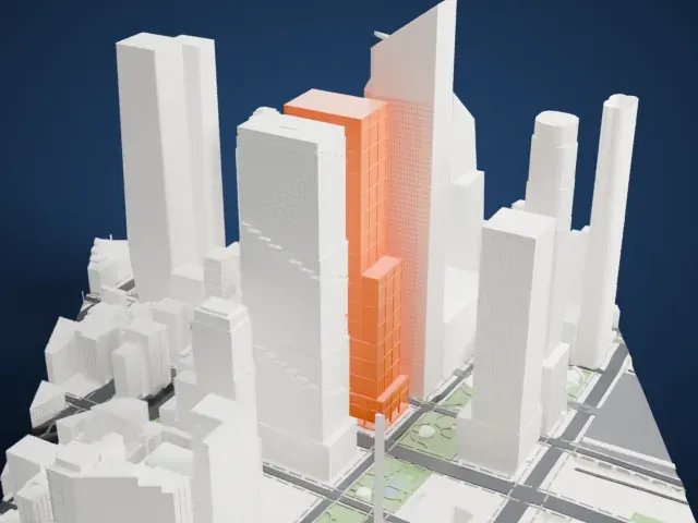 50 Hudson Yards model, North view