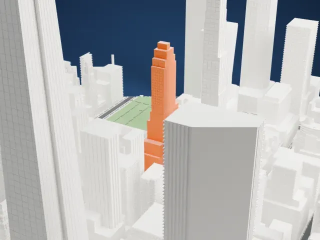 500 Fifth Avenue model, East view
