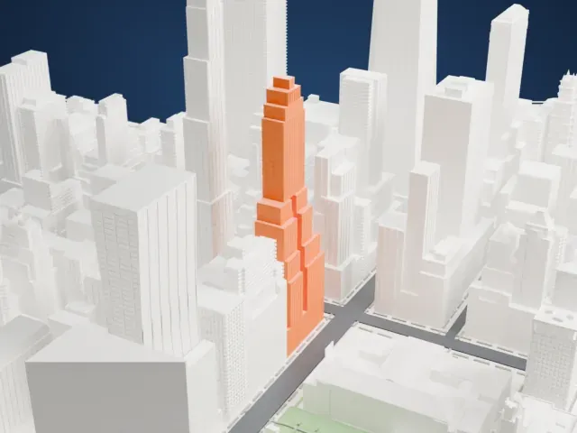 500 Fifth Avenue model, West view