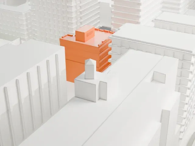508 West 24th Street model, West view