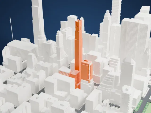 520 Park Avenue model, North view