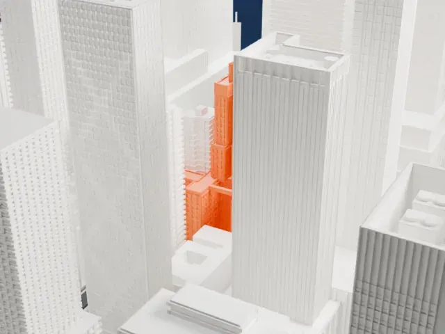525 Lexington Avenue model, East view