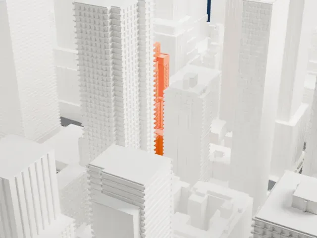 525 Lexington Avenue model, South view