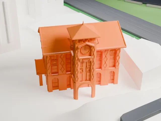 52nd Police Precinct Station model, West view