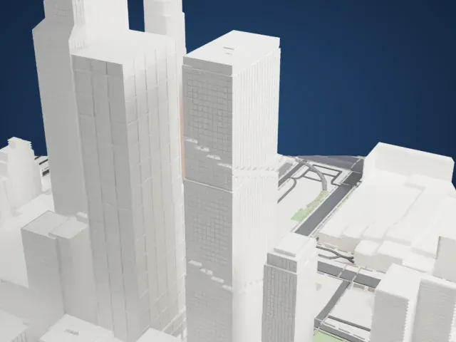 55 Hudson Yards model, East view