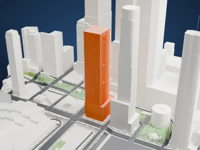 55 Hudson Yards model, West view