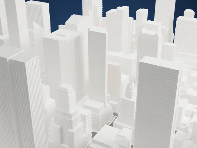 550 Madison Avenue model, North view