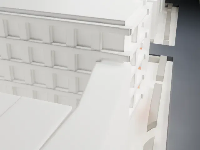 58 Joralemon Street model, East view