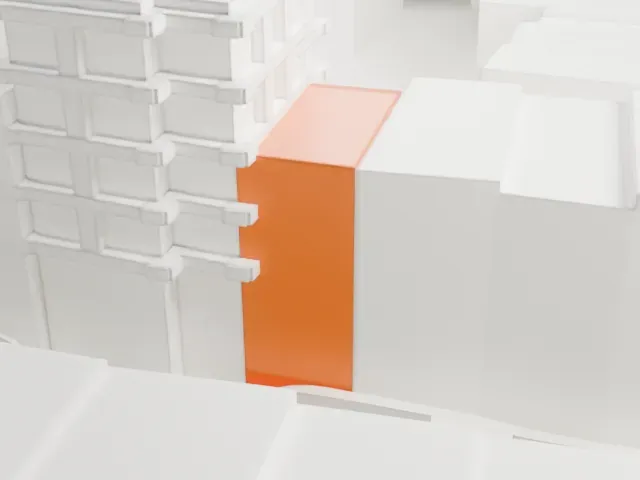 58 Joralemon Street model, North view